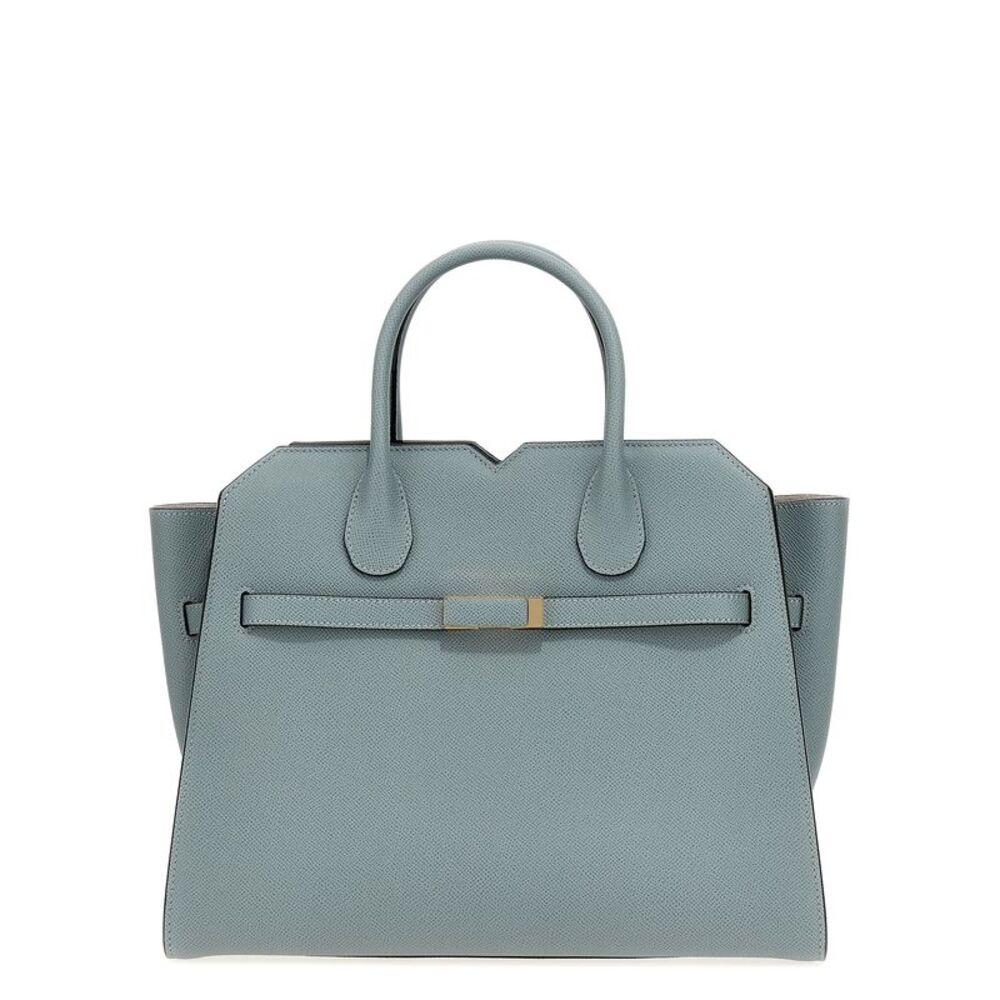 Valextra Gray Calfskin Women's Handbag